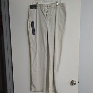 Roundtree & Yorke Tan Chinos Classic Straight-Leg